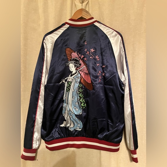 Standard Issue men’s embroidered bomber jacket. Size small. - Picture 2 of 4